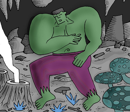 Hulk at Earth's Core