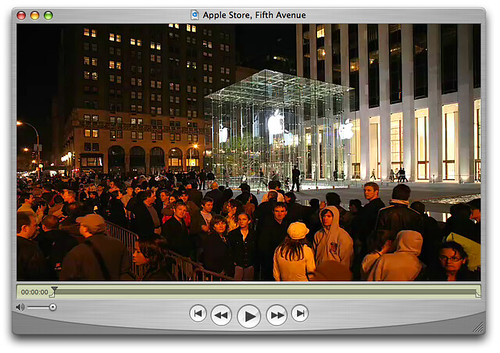 24 hour timelapse of apple store fifth ave opening