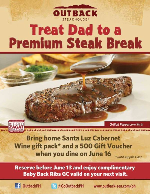 2013 Fathers Day Restaurant Promos and Specials