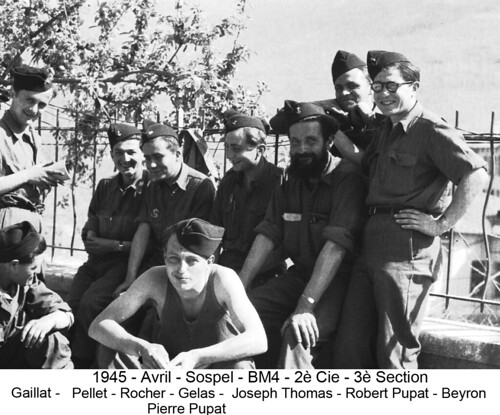 BM 4 Chambarand - 1945 Avril_Sospel_Groupe - Fonds Emile Gauthier