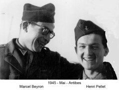 BM 4 Chambarand - 1945 Mai_Antibes_Marcel et Henri  - Col. Emile Gauthier