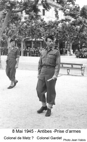 BM 4 Chambarand - 1945 8 Mai -Antibes prise  d'armes  - Col. Emile Gauthier