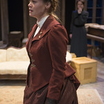 Chaon Cross (Thea Elvsted) and Kate Fry (Hedda) in HEDDA GABLER at Writers Theatre.  Photo by Michael Brosilow.