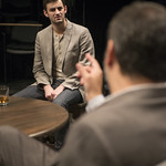 Jürgen Hooper (Isaac Newton) and Marc Grapey (Robert Hooke) in ISAAC'S EYE at Writers Theatre.  Photo by Michael Brosilow.