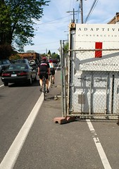 construction blocking bike path