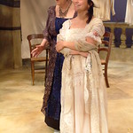 Sarah Gabel (Catherine Petkoff) and Elizabeth Ledo (Raina Petkoff) in ARMS AND THE MAN at Writers Theatre.