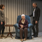 Kate Fry (Tess), Mary Ann Thebus (Marjorie) and Nathan Hosner (Jon) in MARJORIE PRIME at Writers Theatre. Photo by Michael Brosilow.