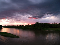 Crazy sunset over the Red River