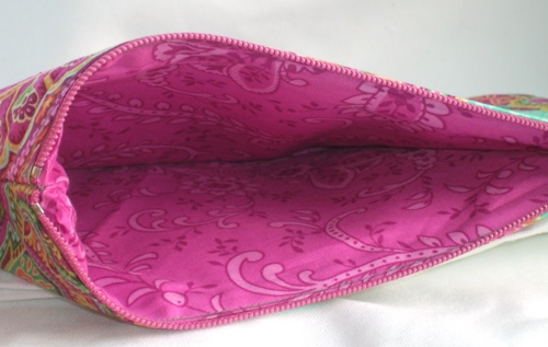 paisley wristlet inside