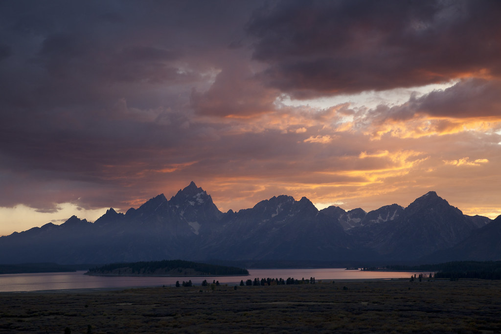 Sunset on Jackson Lake