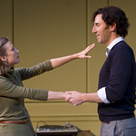 Carrie Coon (Annie) and Sean Fortunato (Henry) in THE REAL THING at Writers Theatre. Photos by Michael Brosilow.