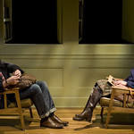 Jordan Lane Shappell (Billy) and Carrie Coon (Annie) in THE REAL THING at Writers Theatre. Photos by Michael Brosilow.