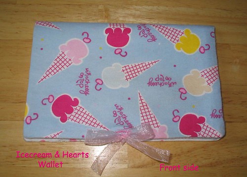 Icecream & Hearts wallet ~ Front view