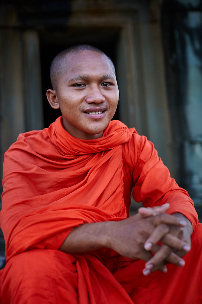 Cambodian Monk, Angkor, Cambodia 2