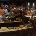 Many Apple laptops at Gnomedex 2006: Bay Auditorium panorama