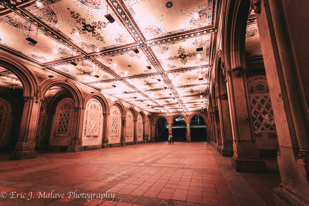 Bethesda Arcade at Night