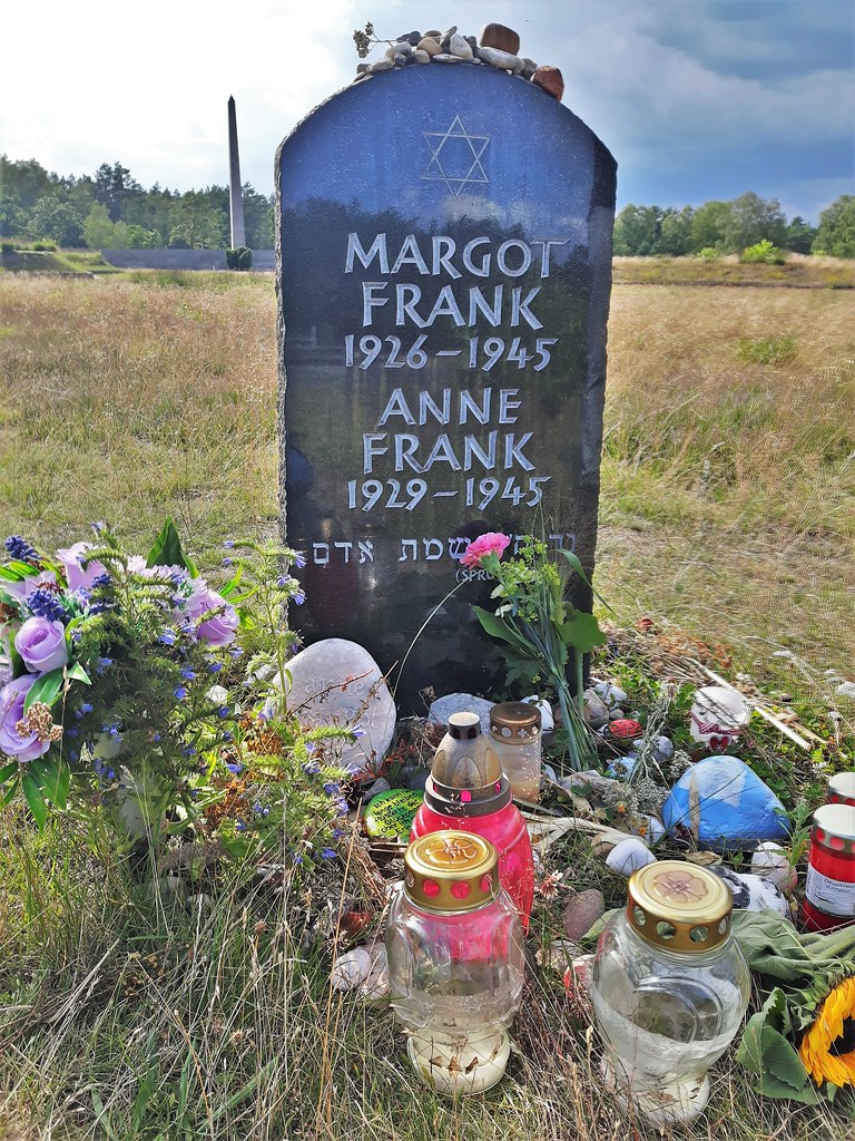 Bergen-Belsen. Memorial Stone for Anne Frank...
