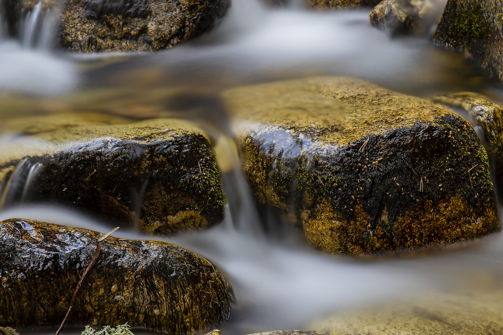 The rocks and the smooth cascades, La Barranca Valley, Sierra de Guadarrama National Park, Madrid, Spain