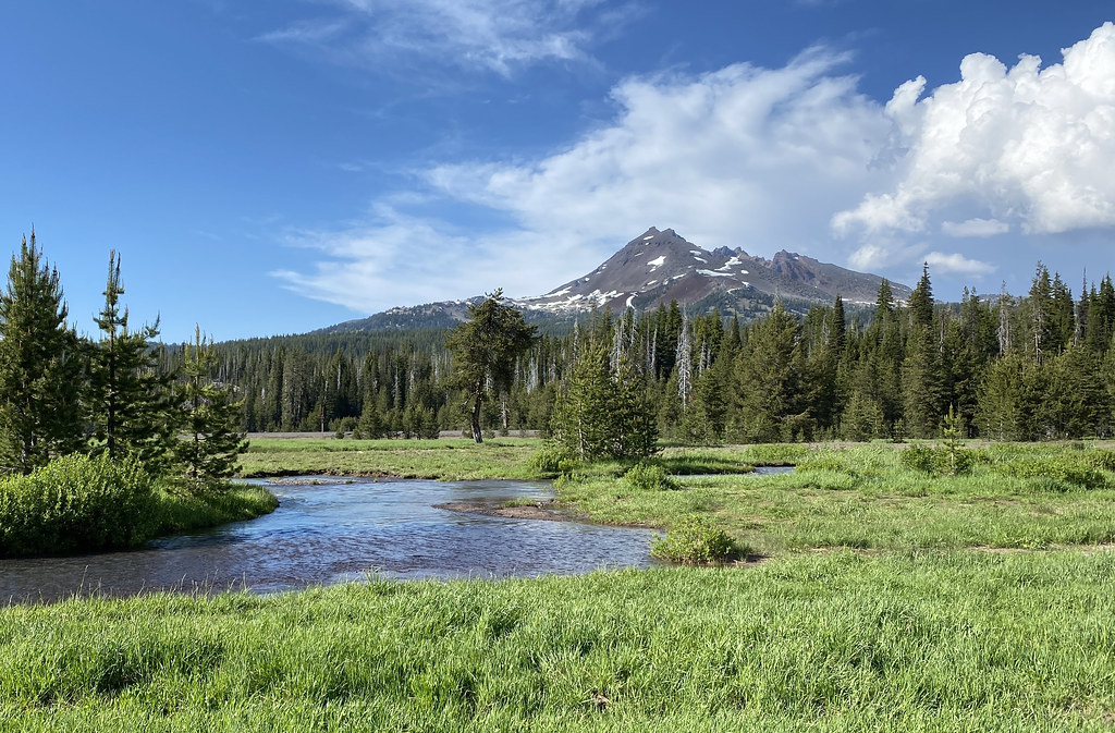 Soda Creek and Broken Top Mtn., Oregon