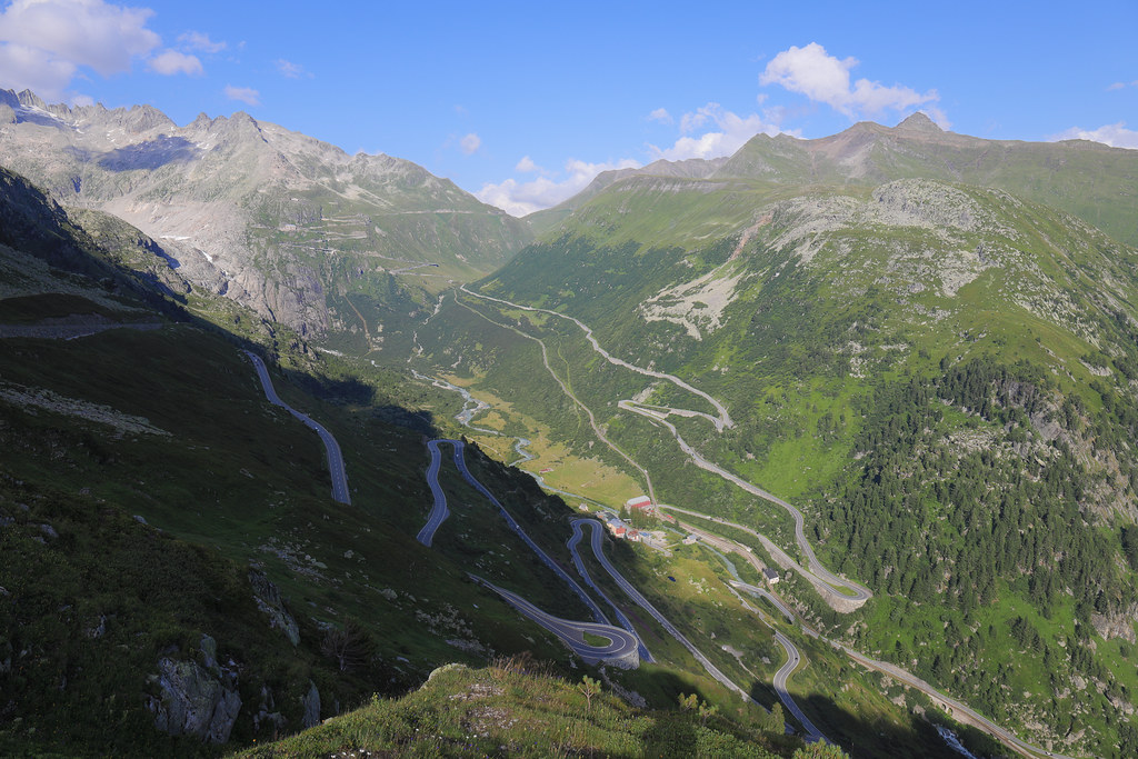 Switzerland / Valais - Grimsel Pass (left) and Furka Pass (middle/right)