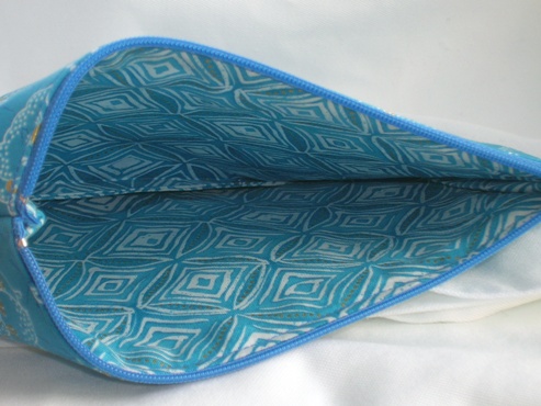 blue butterfly wristlet inside