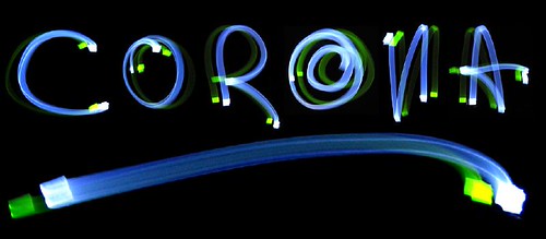 CORONA LUMINESCENCE (word written in air)