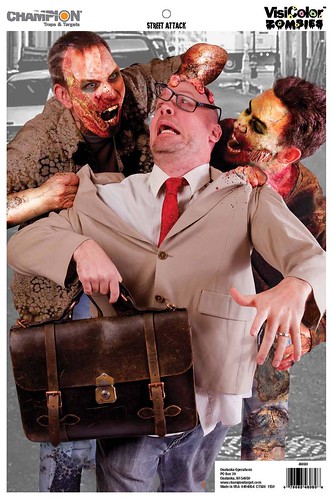Businessman attack zombie