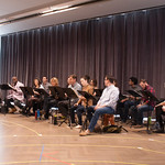 The cast at the first rehearsal for COMPANY at Writers Theatre