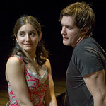 Rebecca Buller (Daisy) and Nathan Hosner (Ian) in  HESPERIA at Writers Theatre. Photo by Michael Brosilow.