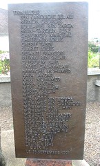 Franche Comté- Eboulet : Stèle au 22e BMNA liste des tirailleurs morts pour la France - Crédit photo : Alain Jacquot-Boileau