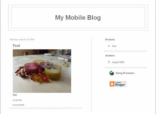 My Mobile Blog