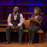 James Earl Jones II (Harry) and Alexis J. Rogers (Sarah) in COMPANY at Writers Theatre. Photo by Michael Brosilow.