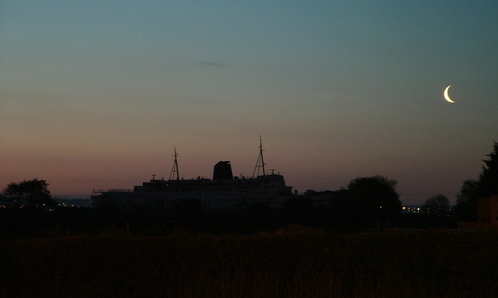 The 'Duke of Lancaster' just before dawn
