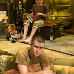 Marcus Truschinski and Steve Haggard in OLD GLORY at Writers Theatre. Photos by Michael Brosilow.