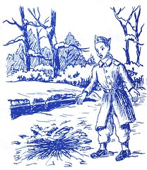 1944 - Franche Comté- Bois de Fresse en novembre - Illustration de Jean Coquil -2-(Capitaine au BM 5)