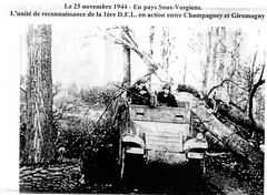 1944 Franche Comté - Entre Champagney et Giromagny - unité de reconnaisance de la D.F.L - Source : Gérard Galland