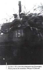 1945- Franche-Comté-Vosges- Char light 131 du RFM lors de sa descente vers Giromagny - Col. Zeller - Source   La Voge 2012 Hors série - Libération du pays sous-vosgien AHPSV