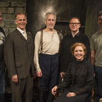 Cast and creative team of THE DANCE OF DEATH at Writers Theatre: Greg Allen (Assistant Director), Philip Earl Johnson (Kurt), Larry Yando (Edgar), Conor McPherson (Playwright), Shannon Cochran (Alice) and Henry Wishcamper (Director).