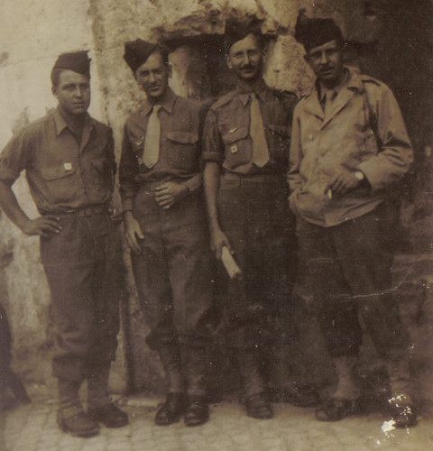 1944 juin- Italie- Pierre Curutchet, Pierre Beilin, André Pelte, Pierre Gauthier