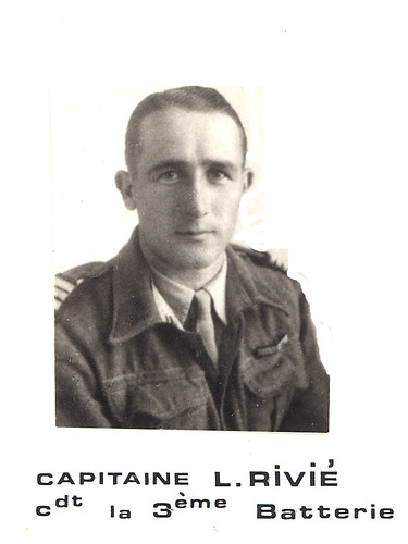 1945 - RA - Capitaine Louis RIVIE -Livre d'or archives mairie Herbsheim