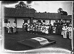 1940 - Obseques free french campagne du Gabon près de  lambarene