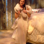 Elizabeth Ledo (Raina Petkoff) in ARMS AND THE MAN at Writers Theatre.