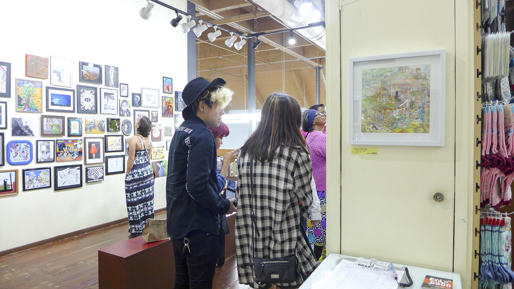 Gallery opening of Bear and Bird's Evil vs. Good