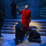 Madrid St. Angelo and cast in JULIUS CAESAR at Writers Theatre. Photo by Michael Brosilow.