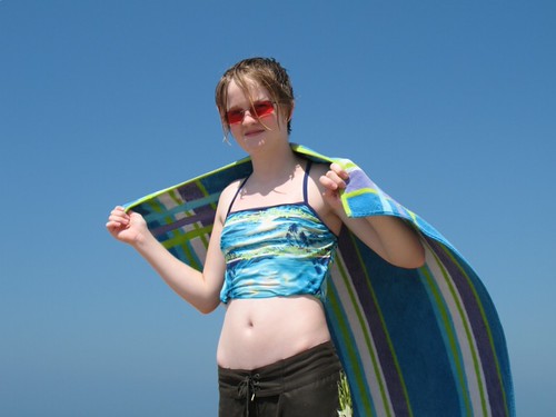 Brenna in campsite