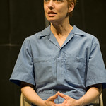 Deborah Staples in THE BLONDE, THE BRUNETTE, AND THE VENGEFUL REDHEAD at Writers Theatre. Photo by Michael Brosilow.