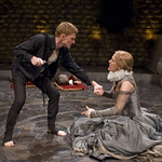 Hamlet (Scott Parkinson) and Gertrude (Shannon Cochran) in HAMLET at Writers' Theatre. Photo by Michael Brosilow.