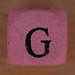 Coloured bead letter G