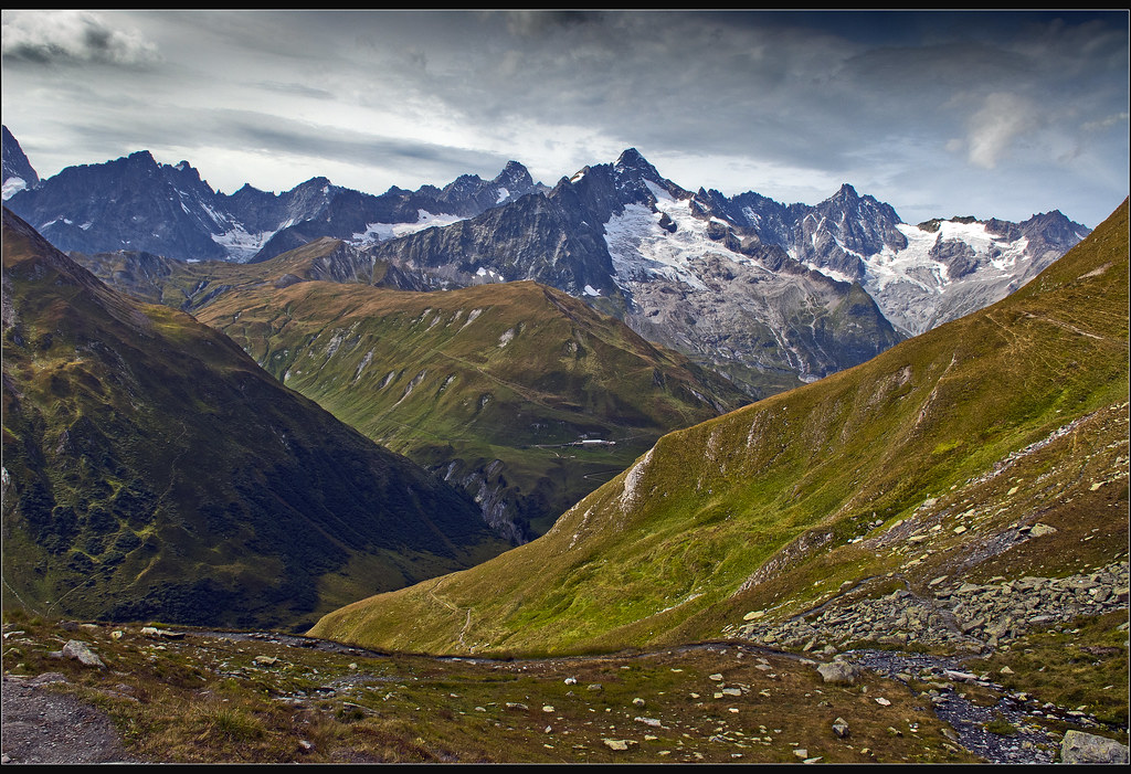 Mont Dolent and the massif of Mont Blanc . View from Lac de Fen&ecirc;tre (2512m) .September 6 , 2010.No. 563 .
