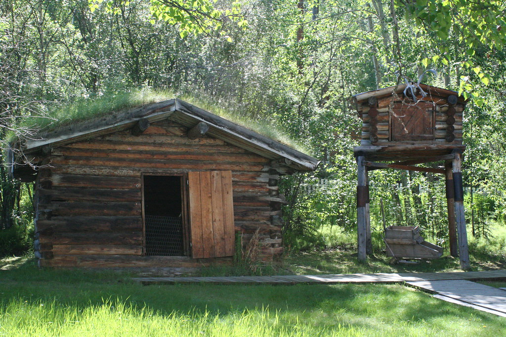 Jack London's cabin and cache in Dawson City, Yukon, BC